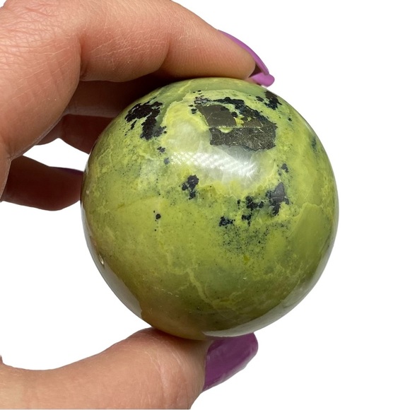 Other - Green Serpentine Sphere Natural Stone Crystals Decor Crystals Spheres 50mm